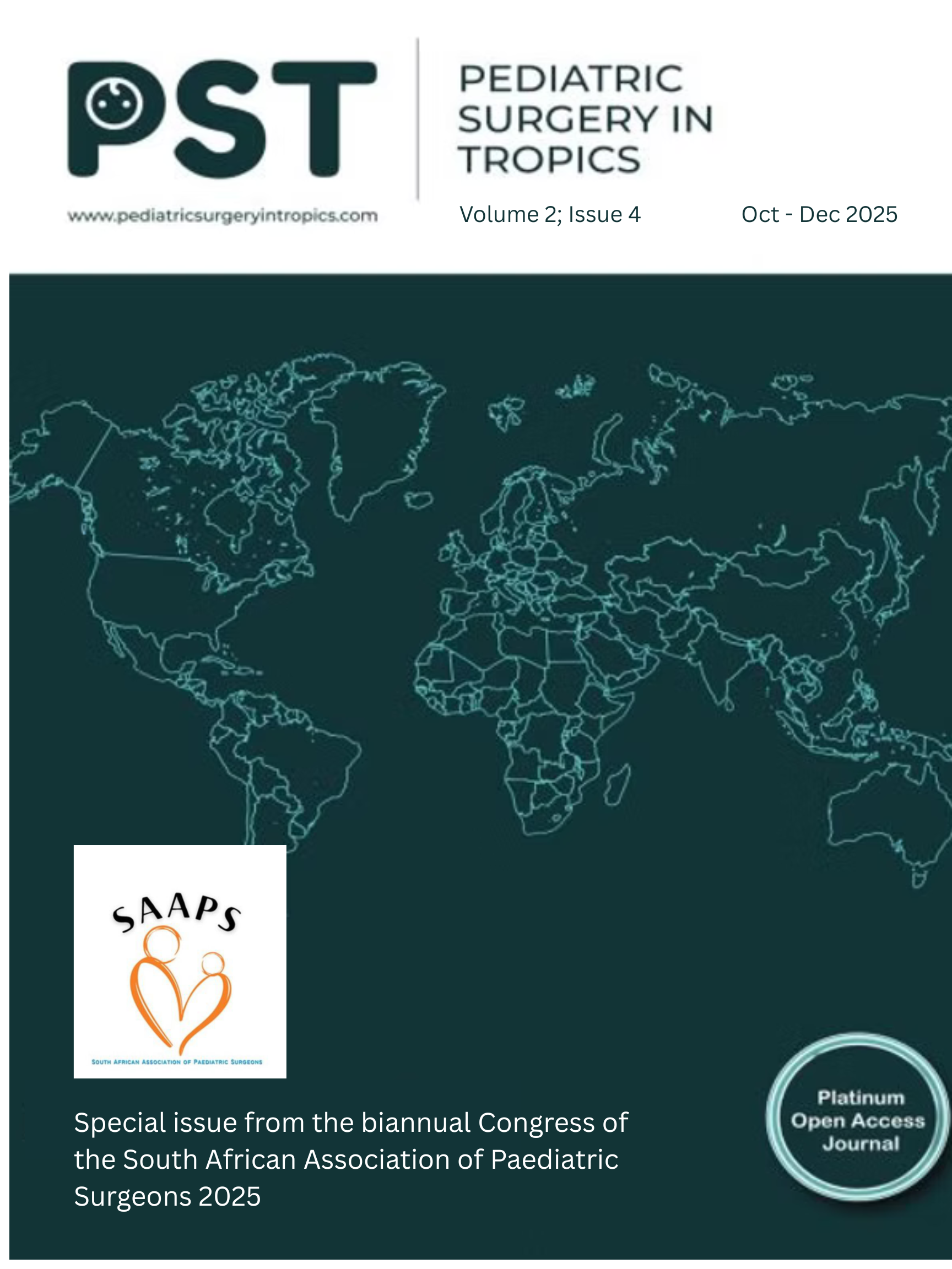 Cover of Oct 2025: Special issue from the biannual Congress of the South African Association of Paediatric Surgeons 2025